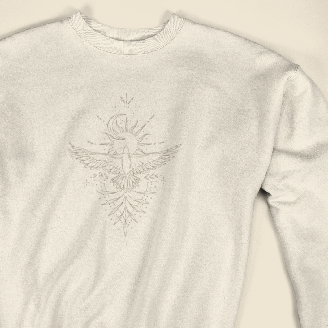 Flight of the Eagle Organic Natural Crewneck Sweatshirt – Gender Neutral