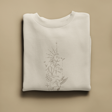 Load image into Gallery viewer, Hummingbird Organic Natural Crewneck Sweatshirt – Gender Neutral
