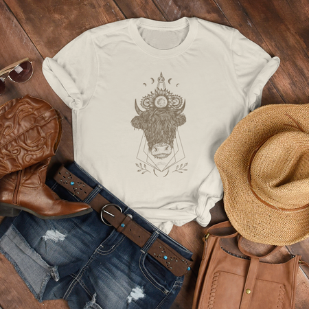 Grab life by the Horns Natural Organic Tee – Gender Neutral